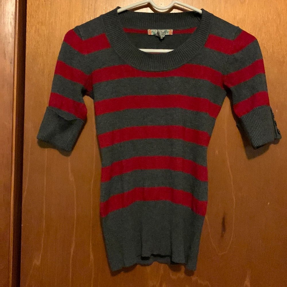 Red and Grey Sweater